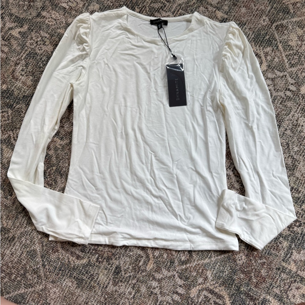 White Long Sleeve Top